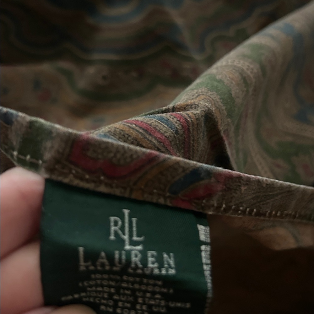 Ralph Lauren Brianna paisley KING FLAT SHEET - Picture 3 of 4